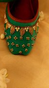 Sea Green Zari Khussa