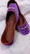 Purple Zari Work Khussa