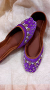Purple Zari Work Khussa