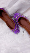 Purple Zari Work Khussa